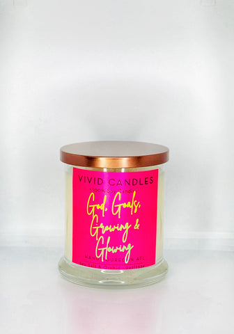 God, Goals, Growing & Glowing Vivid Candle✨Sea Salt & Orchid Scent ✨