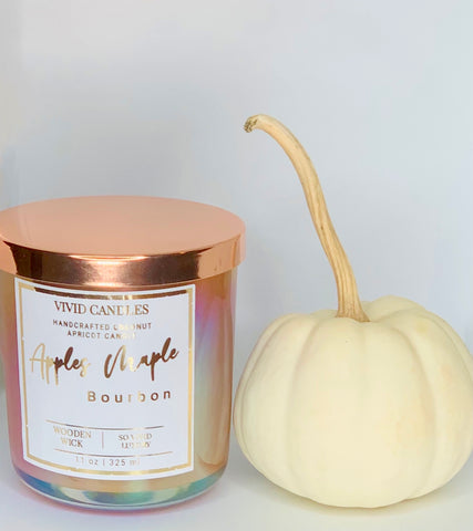 Apples Maple Bourbon Coconut Apricot Fall Luxury Candle